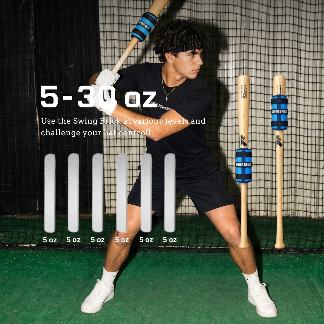 Swing Brick - The Adjustable Baseball Bat Weight Swing Trainer. 5-30 Oz.